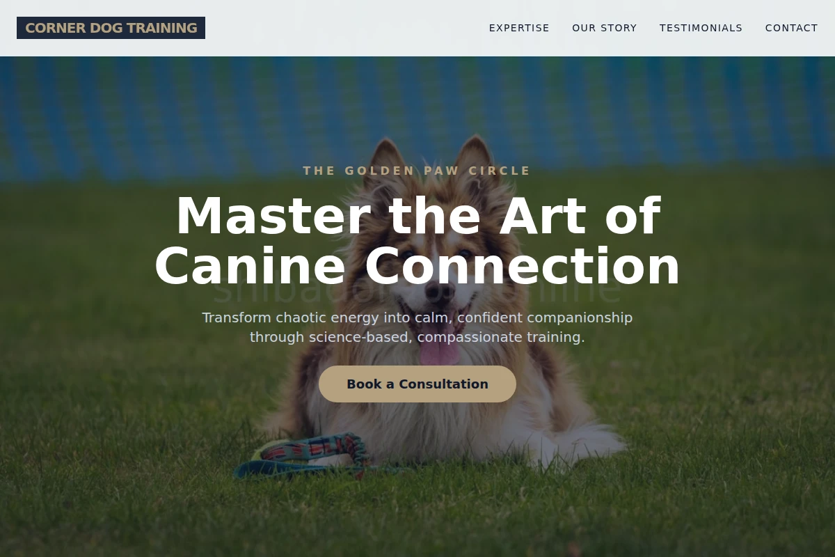 Corner Dog Training