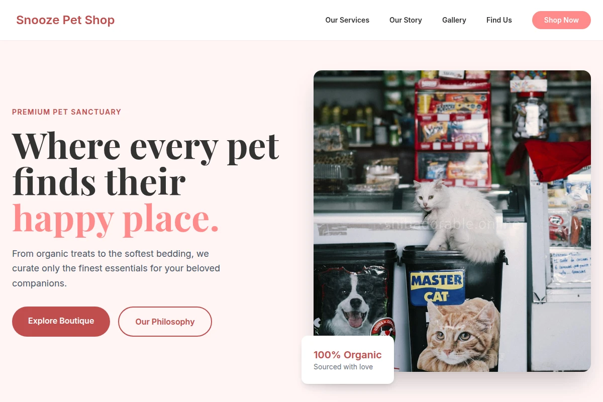 Snooze Pet Shop